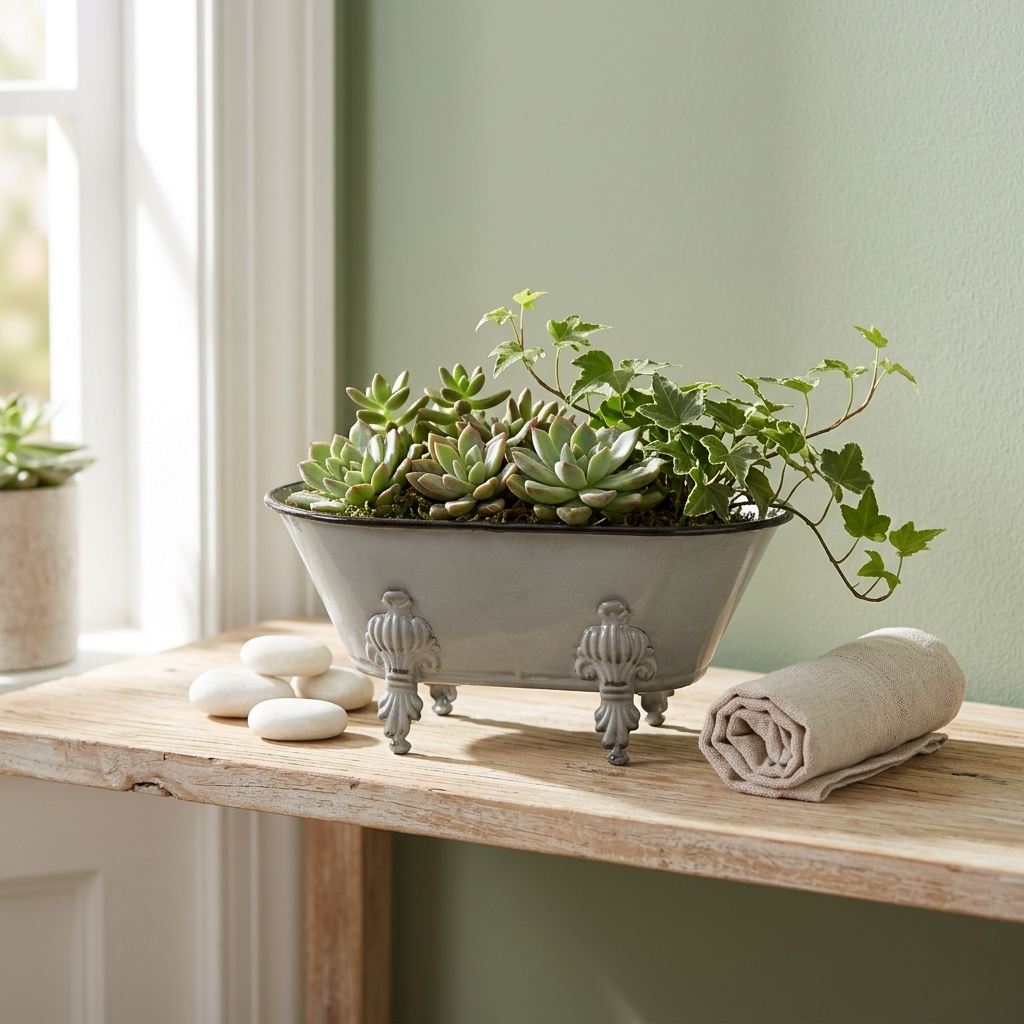 5018GR - Lavande Gray Tub Decor