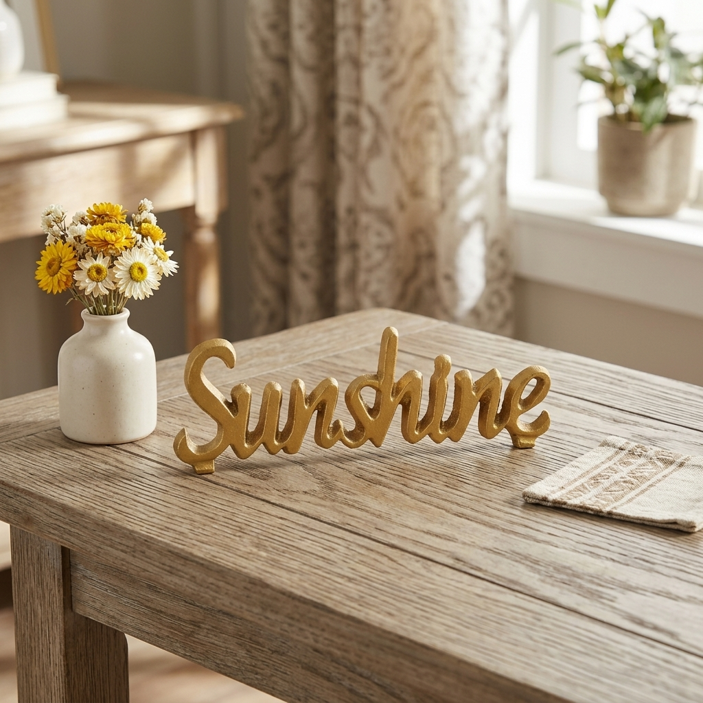 5169 - Norah Sunshine 8.5" Cast Iron Tabletop Sign