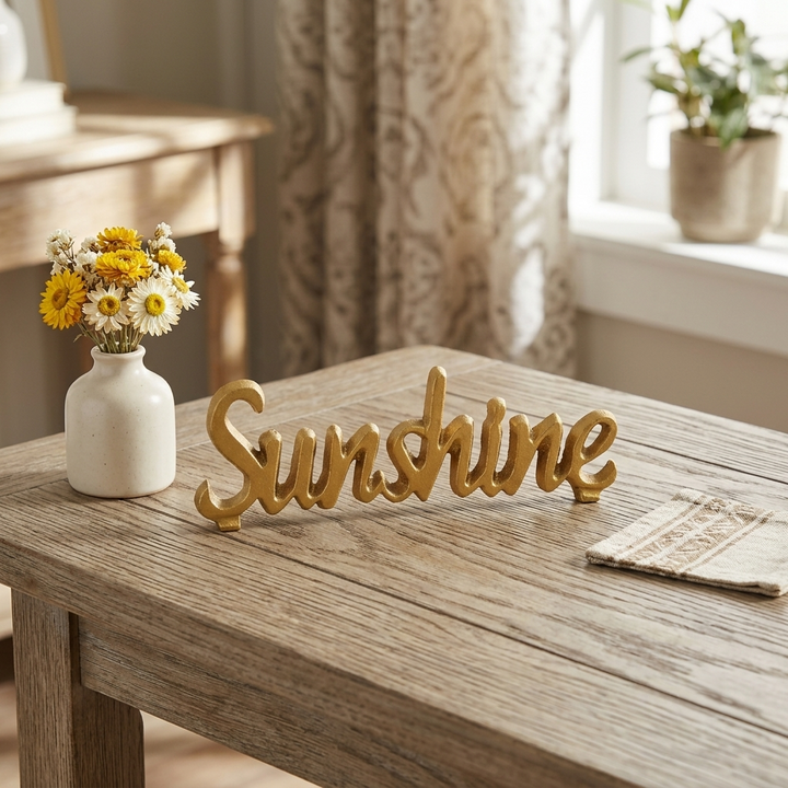 5169 - Norah Sunshine 8.5" Cast Iron Tabletop Sign