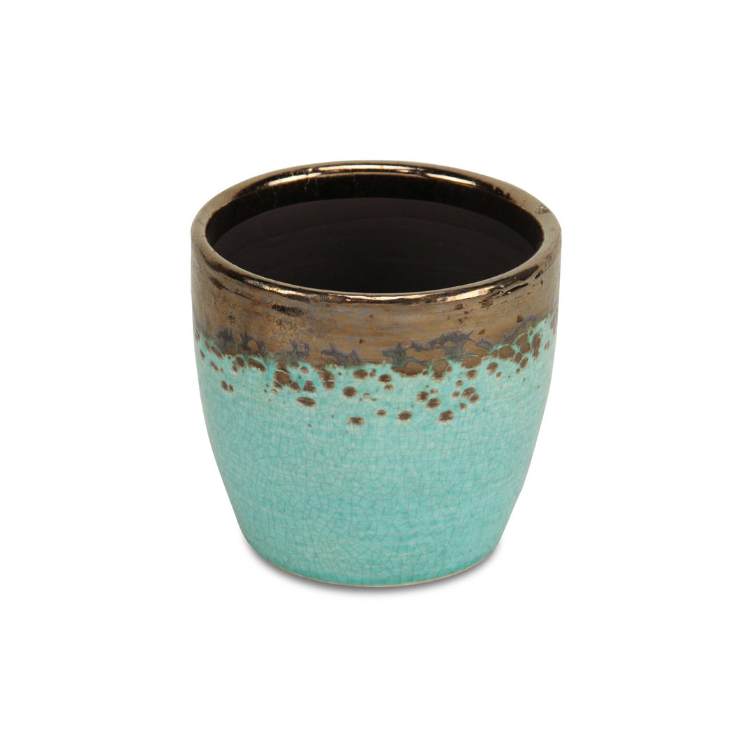 5330 - Junius Electroplate Ceramic Pot