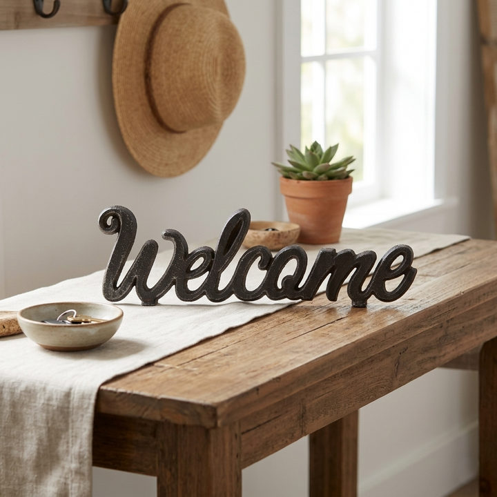 5333 - Ingrid "Welcome" Cast Iron Décor