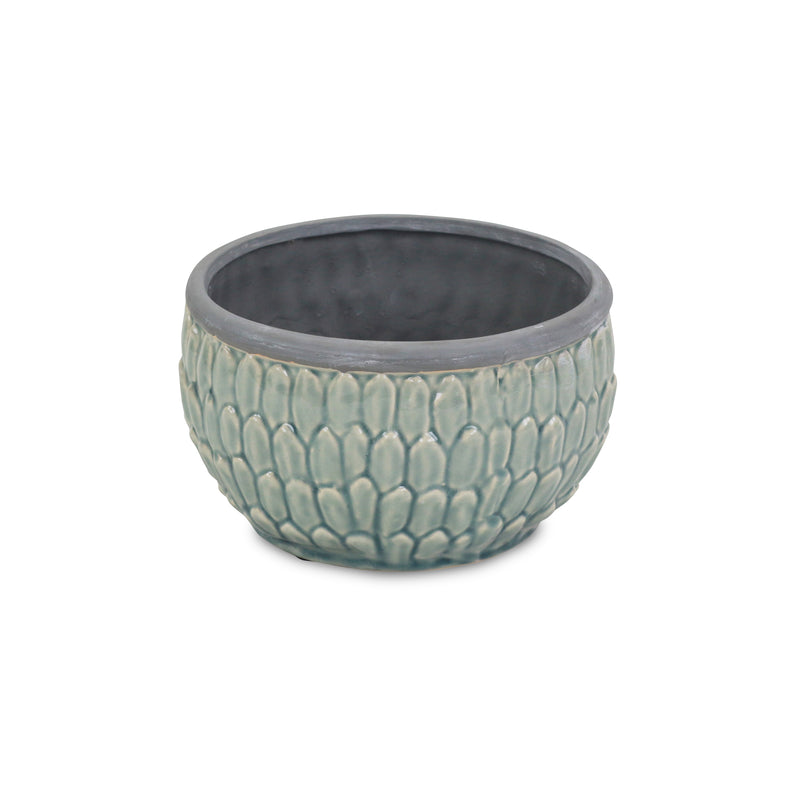 5447 - Arcello Ceramic Leaf Pattern Pot