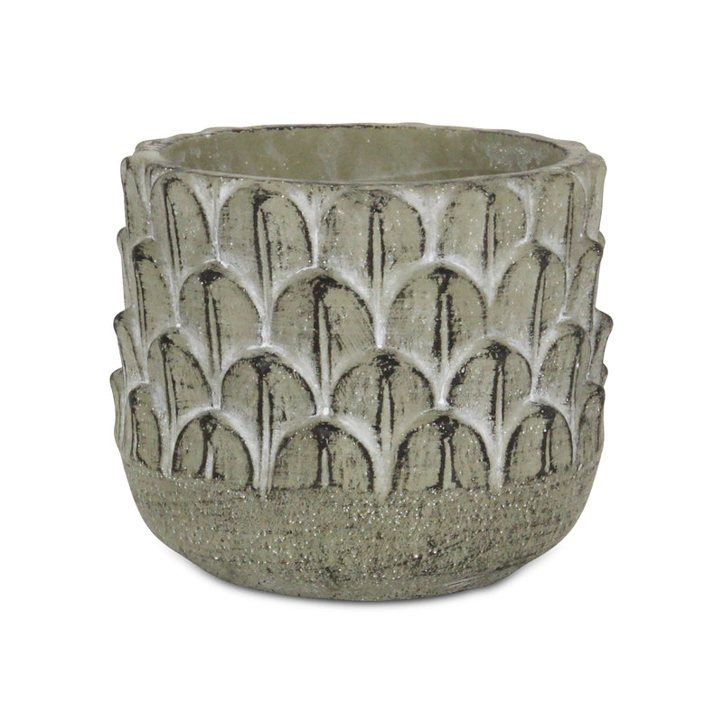 5451<p>Paloti Cement Feather Pattern Pot</p>