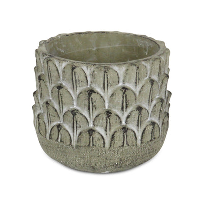 5451<p>Paloti Cement Feather Pattern Pot</p>