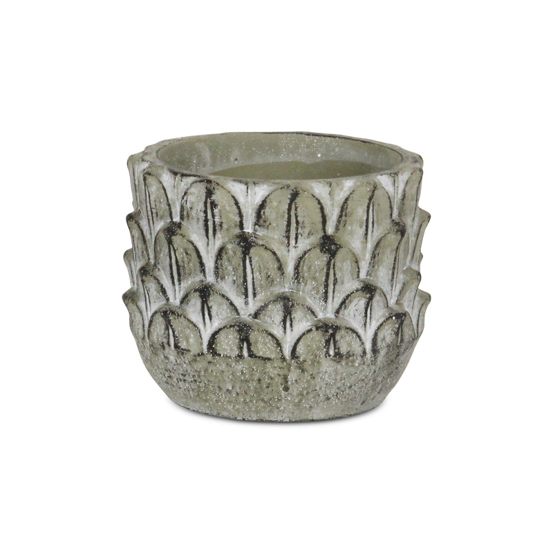 5451<p>Paloti Cement Feather Pattern Pot</p>