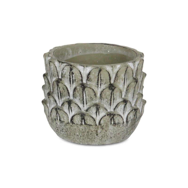 5451<p>Paloti Cement Feather Pattern Pot</p>