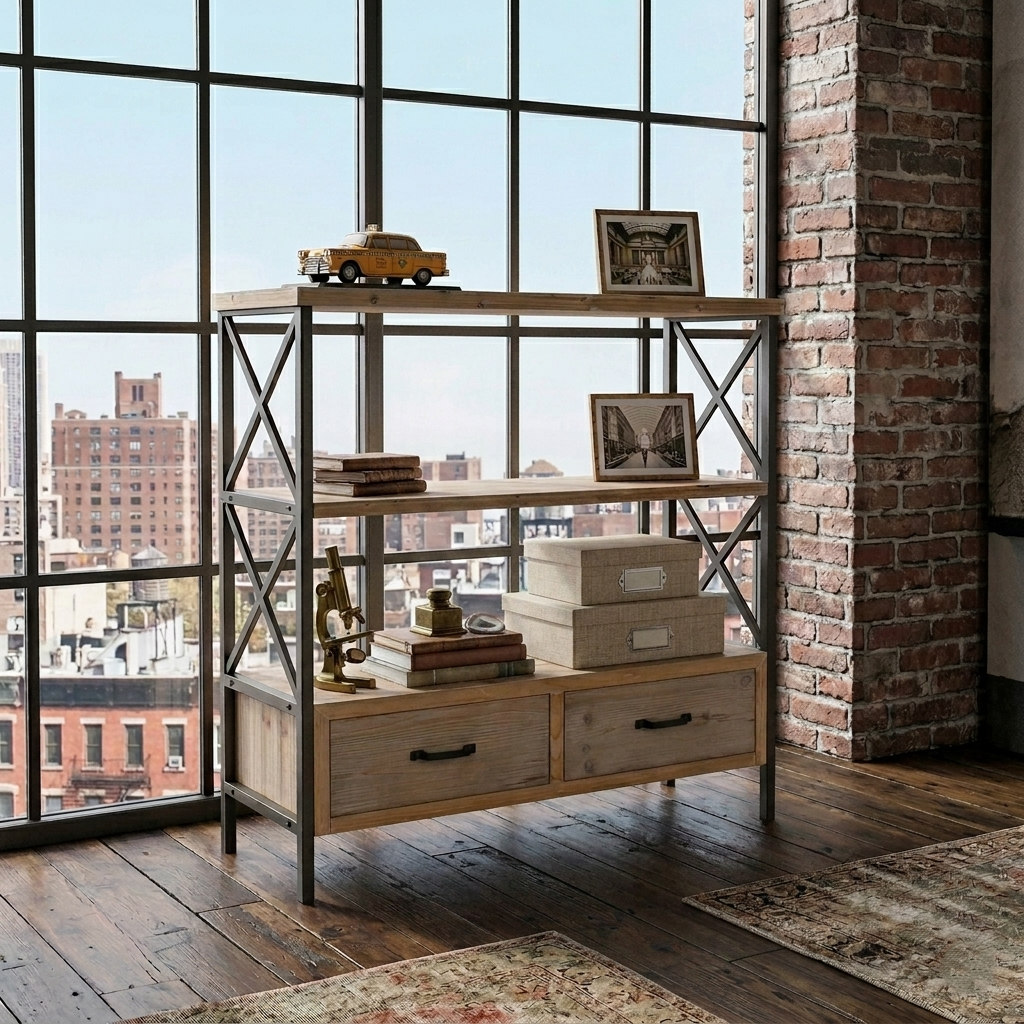 5530 - Onorato 2-Drawer Shelf