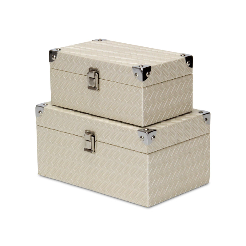 5540-2WT - Estina White Wood Boxes