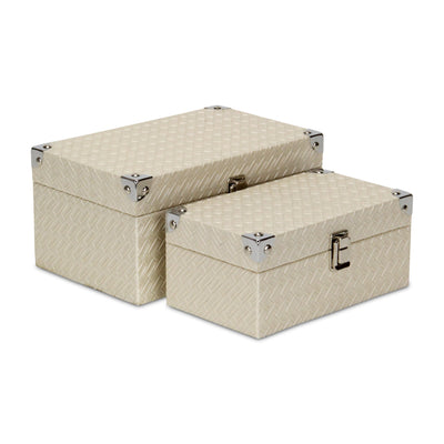 5540-2WT - Estina White Wood Boxes