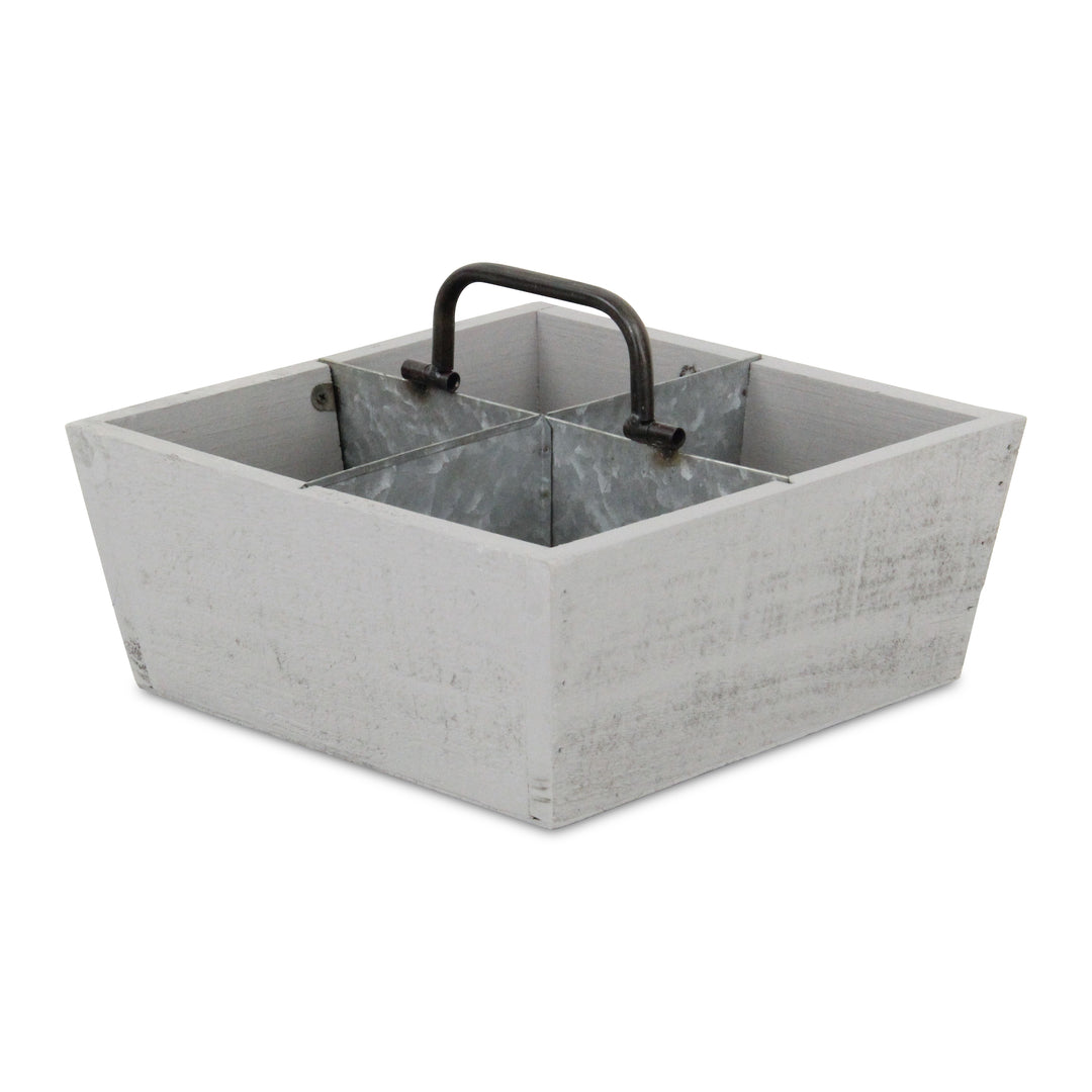 5563 - Renee 4 Slot Wood Caddy