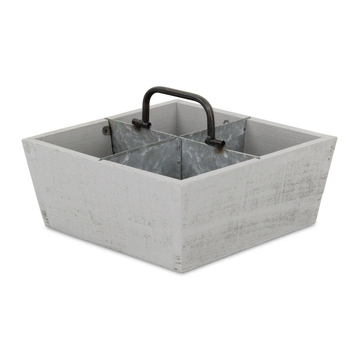 5563 - Renee 4 Slot Wood Caddy