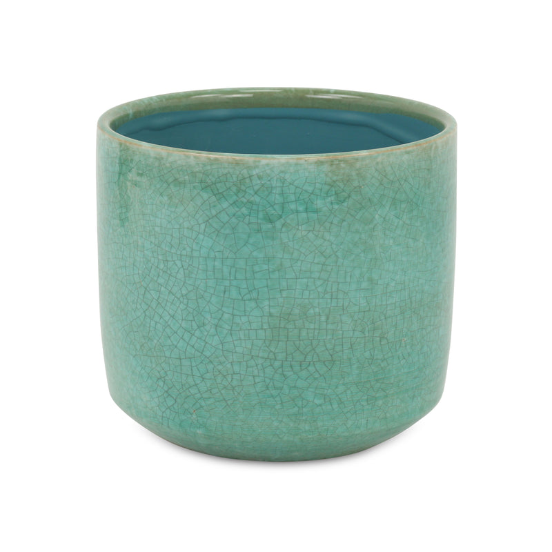 5588GRN - Lavina Mosaic  Green Ceramic Pot