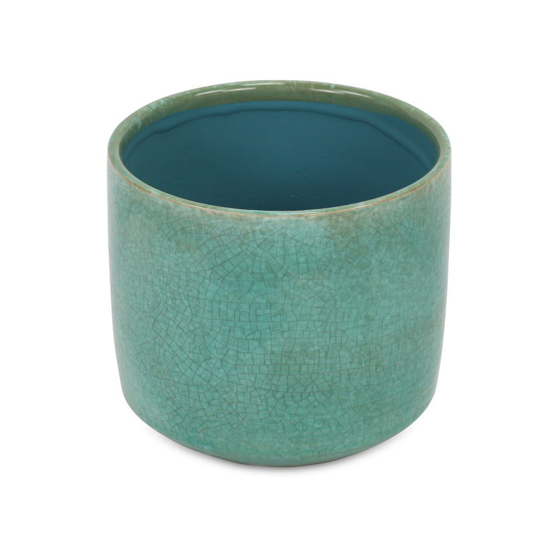 5588GRN - Lavina Mosaic  Green Ceramic Pot