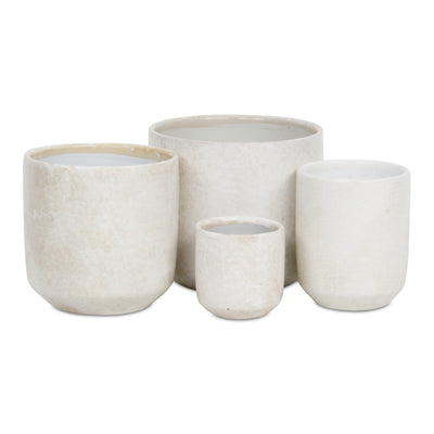 5588WT - Lavina Mosaic  White Ceramic Pot