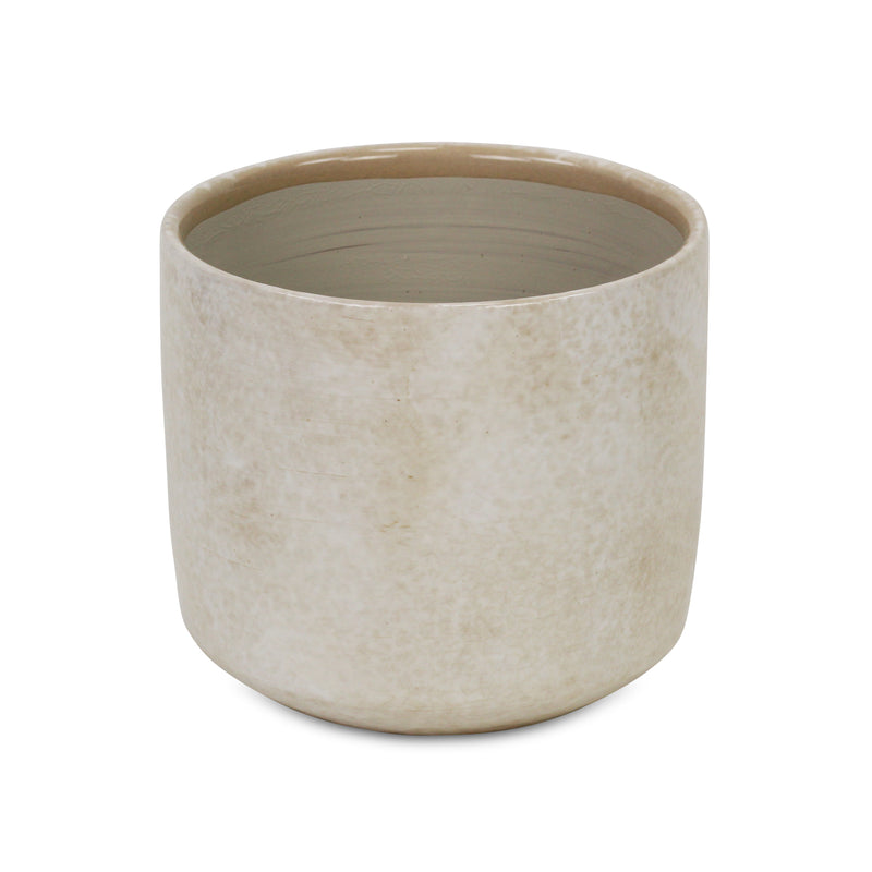 5588WT - Lavina Mosaic  White Ceramic Pot