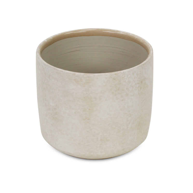 5588WT - Lavina Mosaic  White Ceramic Pot