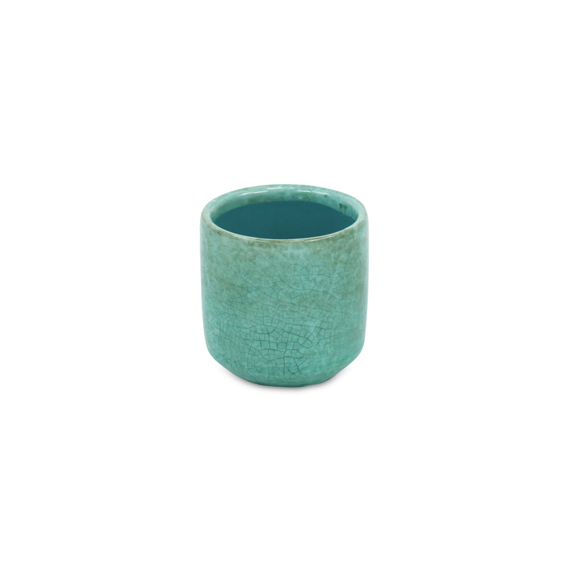 5588GRN - Lavina Mosaic  Green Ceramic Pot