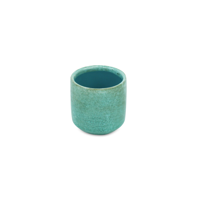 5588GRN - Lavina Mosaic  Green Ceramic Pot