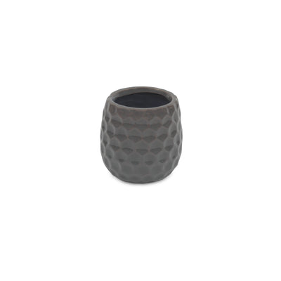 5592GR - Farrier Hexagon  Gray Ceramic Pot