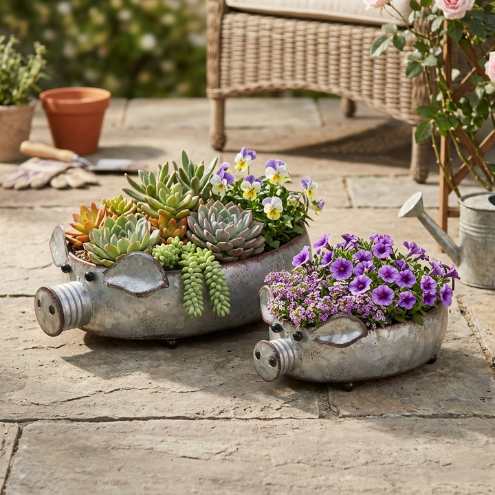 5596-2 - Dottie Piglet Planters
