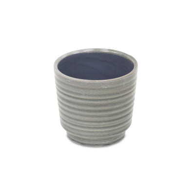 5658GR - Celadi Gray Rippled Ceramic Pot