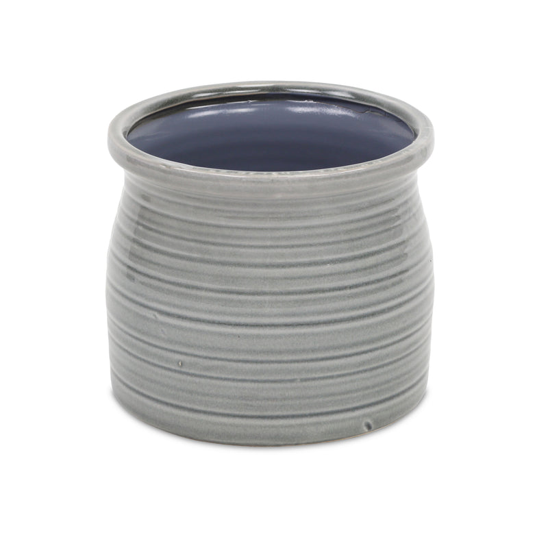 5662GR<p>Kifon Gray Curved Ceramic Pot</p>