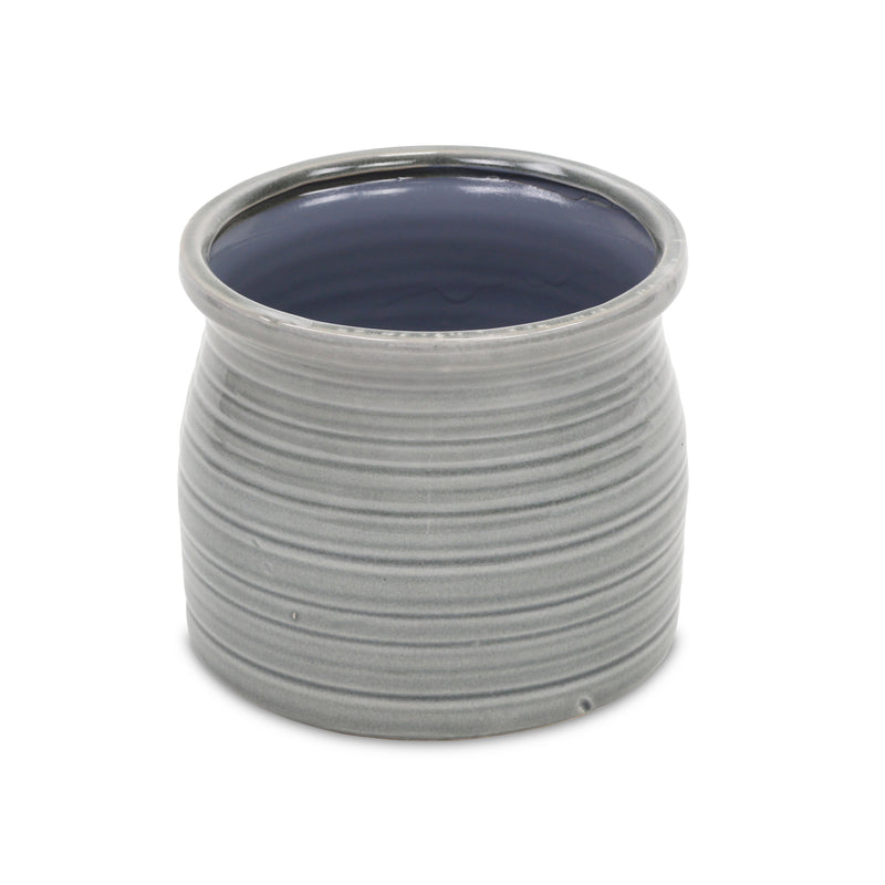 5662GR<p>Kifon Gray Curved Ceramic Pot</p>