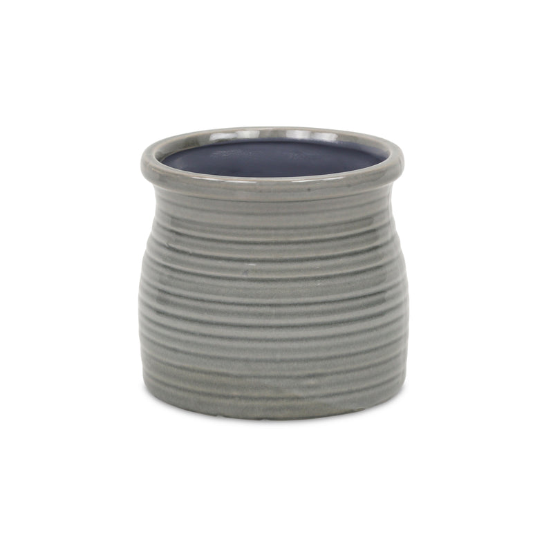 5662GR<p>Kifon Gray Curved Ceramic Pot</p>