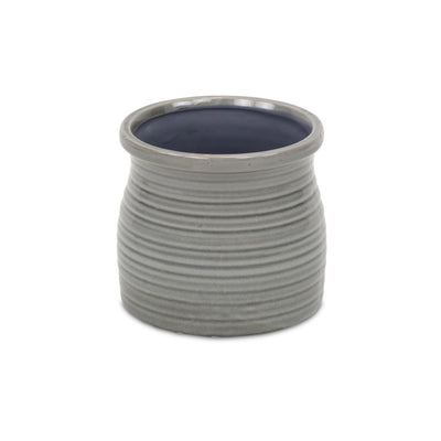 5662GR<p>Kifon Gray Curved Ceramic Pot</p>