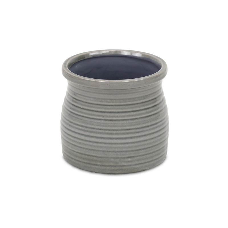 5662GR<p>Kifon Gray Curved Ceramic Pot</p>