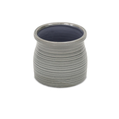 5662GR<p>Kifon Gray Curved Ceramic Pot</p>
