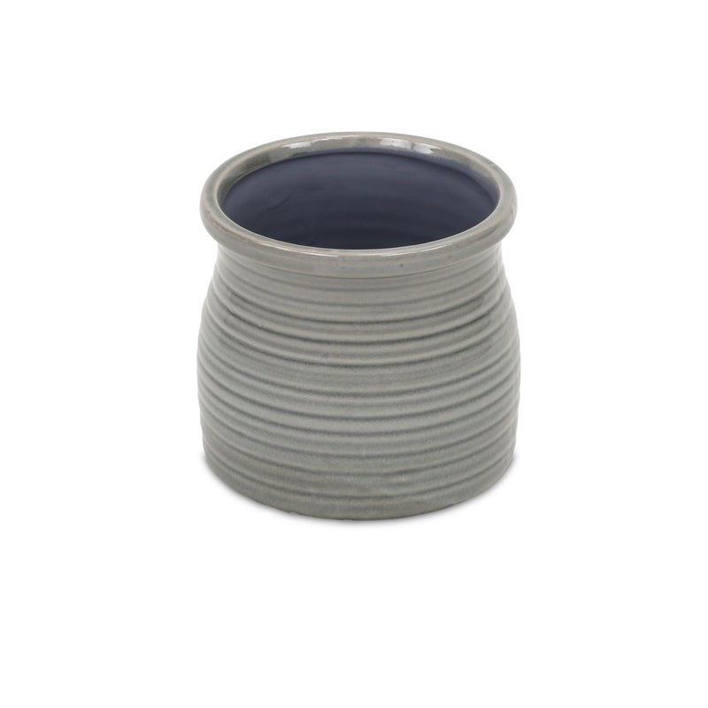 5662GR<p>Kifon Gray Curved Ceramic Pot</p>
