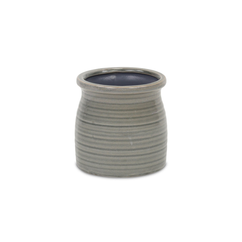 5662GR<p>Kifon Gray Curved Ceramic Pot</p>