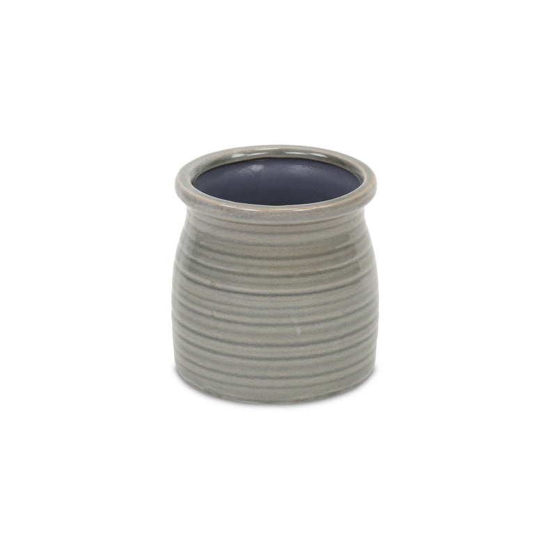 5662GR<p>Kifon Gray Curved Ceramic Pot</p>
