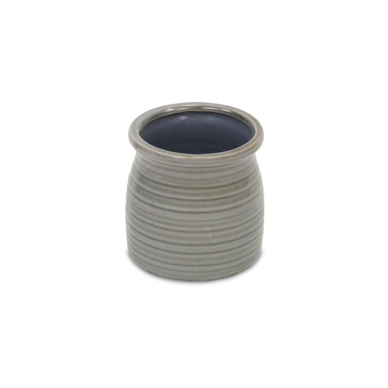 5662GR<p>Kifon Gray Curved Ceramic Pot</p>