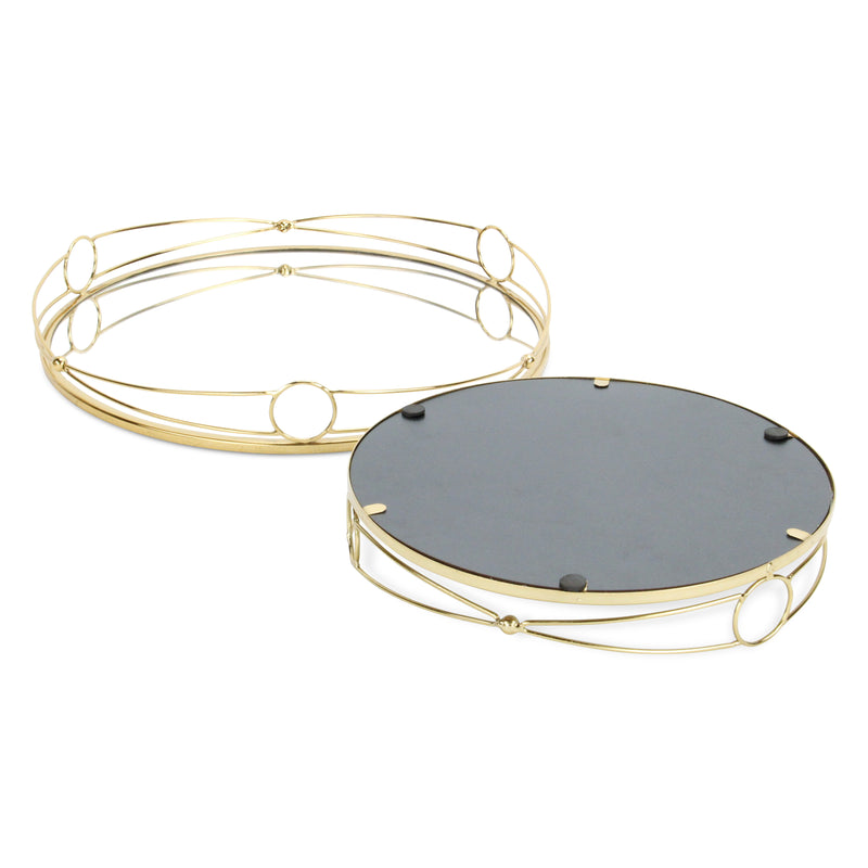 5693-2GD - Mianzi Tricircle Gold Trays