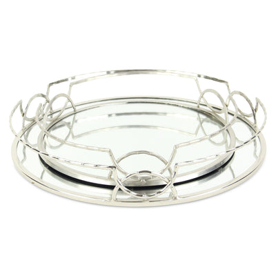 5694-2SV - Mianzi Metal Bamboo Silver Trays