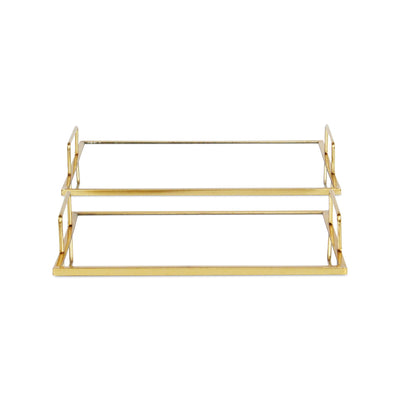 5735-2GD - Mianzi Handled Gold Trays