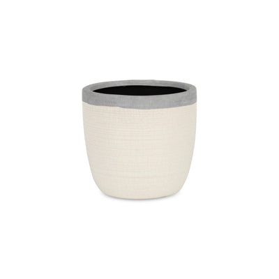 5777 - Mosaic White Glazed Pot