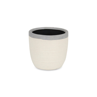 5777 - Mosaic White Glazed Pot