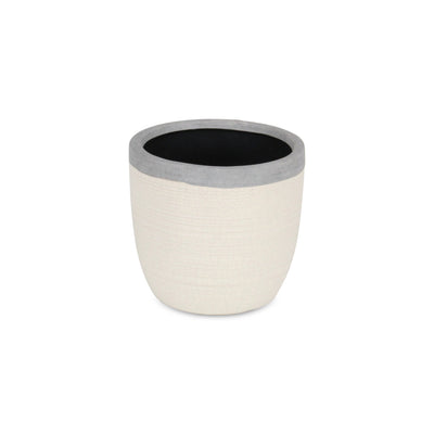 5777 - Mosaic White Glazed Pot