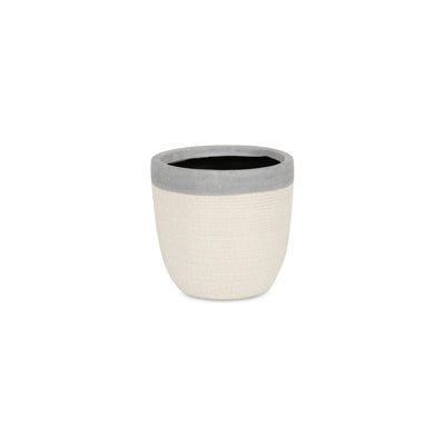 5777 - Mosaic White Glazed Pot