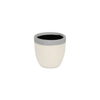 5777 - Mosaic White Glazed Pot