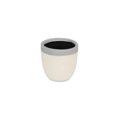 5777 - Mosaic White Glazed Pot