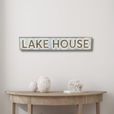 5792 - Roven Galvanized Lake House Sign