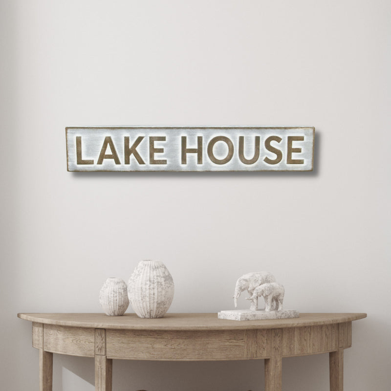 5792 - Roven Galvanized Lake House Sign