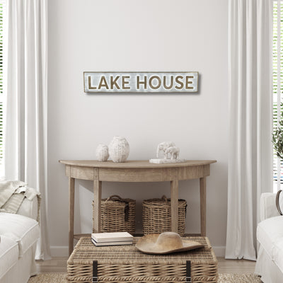 5792 - Roven Galvanized Lake House Sign