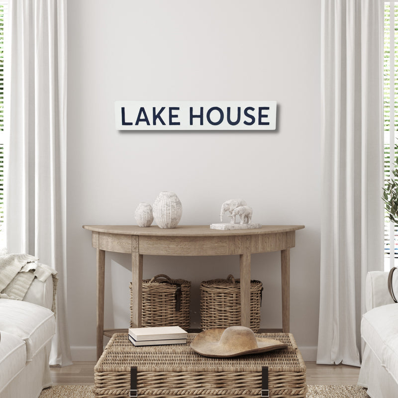 5792WT - Roven White Lake House Sign