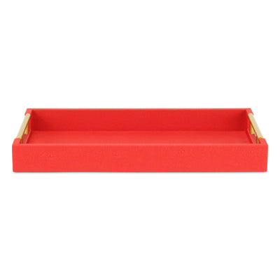 5823RD - Lusan Shagreen Tray - Red