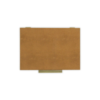 5824-2CM - Lusan Rect Shagreen Boxes - Brown